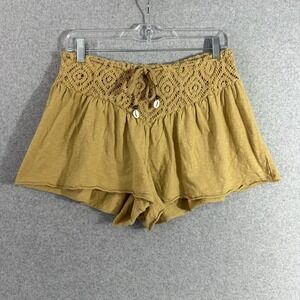 Aerie shorts womens small beach shell beige pull on casual knit